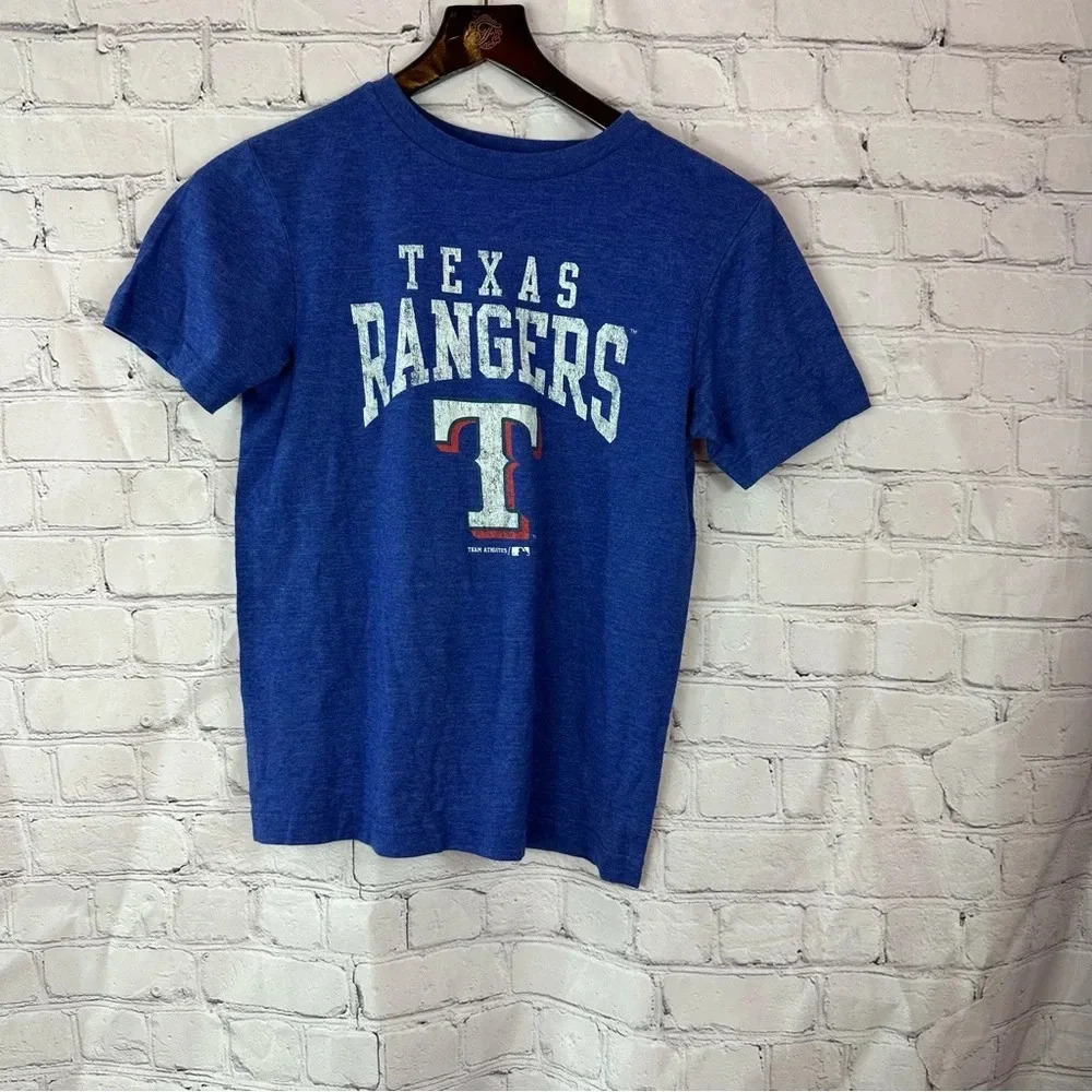 Kids genuine merchandise Texas rangers short sleeve tee sz lg 10/12 baseball MLB